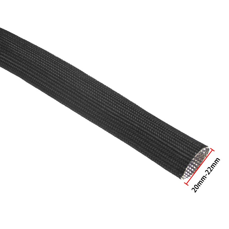 LEDAUT Fiberglass Heat Shield Sleeve - 3/4" ID X 10' Adjustable Hose Heat Shield Spark Plug Wire Black For Car Wire Loom Brake Line Cable - Image 3